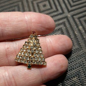 Ladies Christmas tree pin